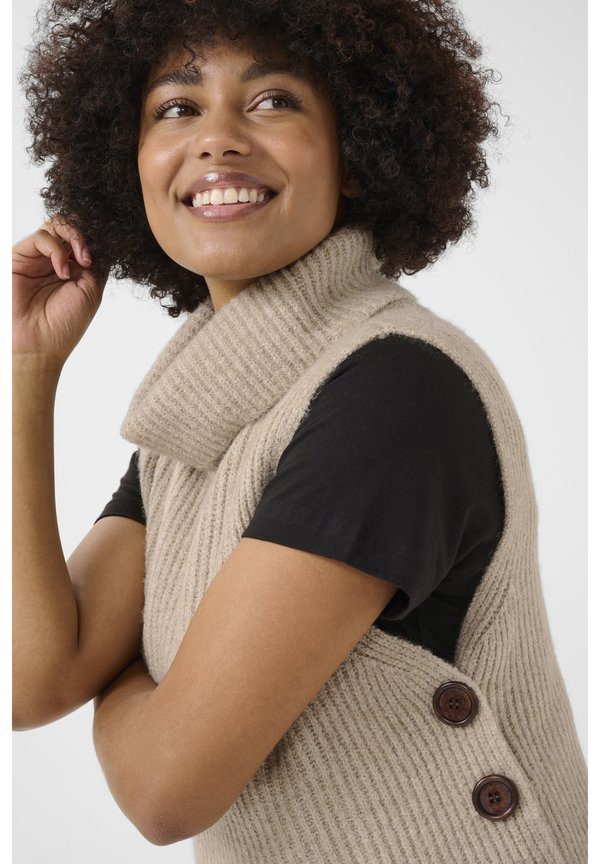 STAR SHORT SLIPOVER - Jumper - oat melange