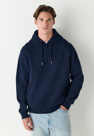 Next LINEAR TEXTURE - Hættetrøje - navy blue