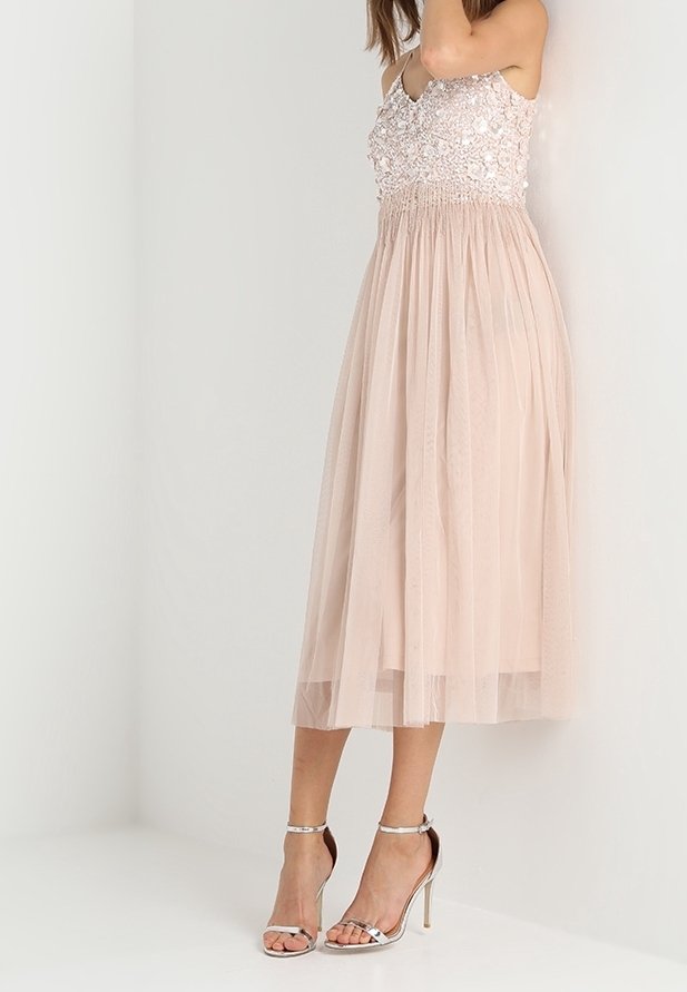 lace and beads midi dress Sparkly Square Neck Mermaid Wedding Dress with Removable Overskirt Light Ivory / Overskirt
