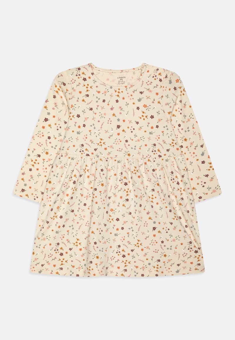 Lindex DRESS FLOWER - Jersey dress - light beige