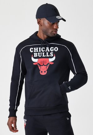 NBA CHICAGO BULLS PIPING HOODIE - Felpa - black/red