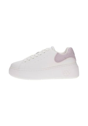 Armani Exchange SNEAKERS - Sneakers basse - bianco e/rosa