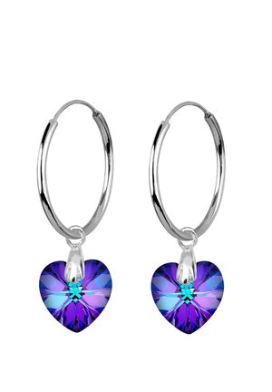 Elli SPARKLING HEART - Ohrringe - violett