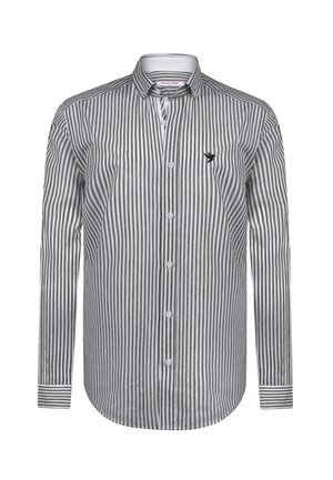 STRIPED LONG SLEEVE - Hemd - black