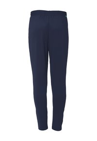 Marineblauwe broek met een elastische tailleband, met een soepele, zachte textuur en een recht gesneden ontwerp. Eenvoudige en veelzijdige stijl.