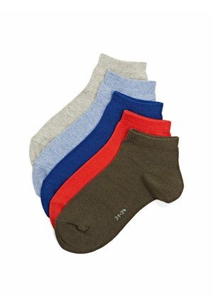 SOLID-MIX 5-PACK SNEAKER SOCKS UNI - Socken - blue brown