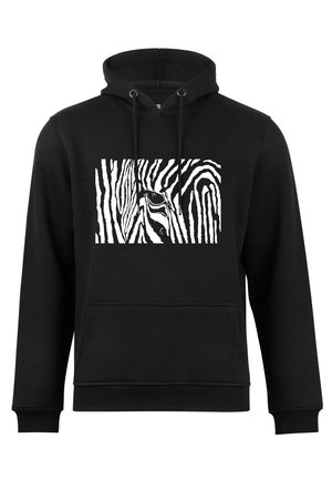 Cotton Prime ZEBRA EYE - Kapuzenpullover - schwarz