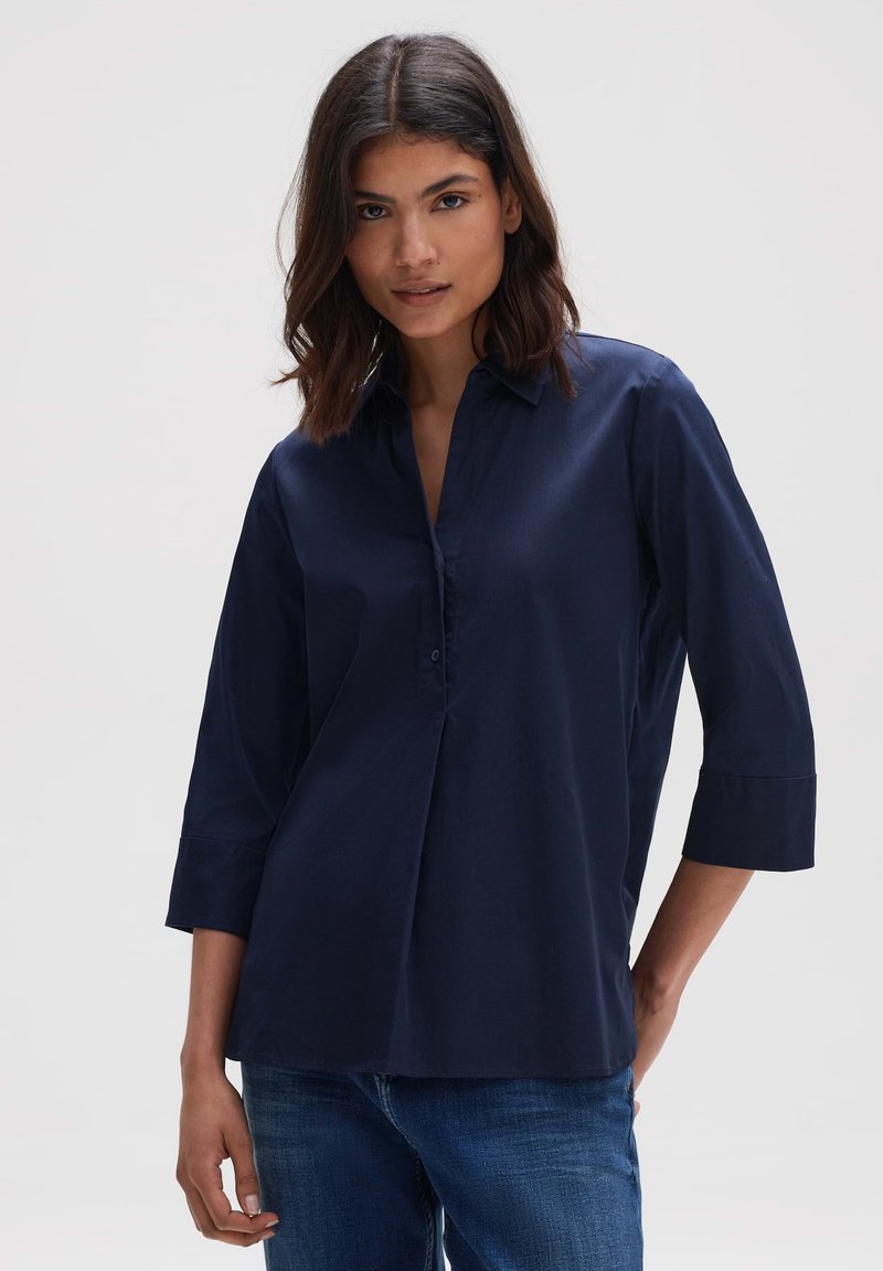 OPUS LANGARM FOLEO - Blouse - coal blue