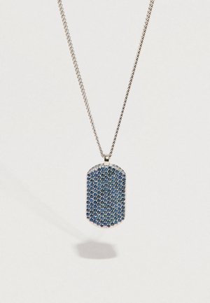 FROSTED ID NECKLACE UNISEX - Náhrdelník - silver-coloured/blue