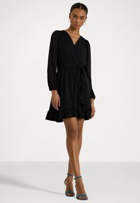 Lauren Ralph Lauren BELTED STRETCH JERSEY DRESS - Trikotāžas kleita - black