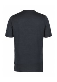 T-shirt a maniche corte grigio scuro realizzato in tessuto morbido, con scollatura a girocollo e morbide trame testurizzate sulla schiena e sulle spalle.