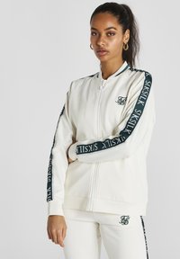 SIKSILK LUXE CLUB - Mikina na zip - ecru