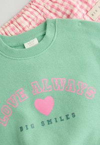 Next REGULAR FIT SET - Mikina - green pink gingham