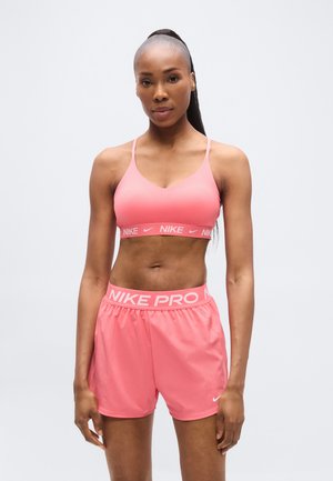 Light support sports bra - sea coral/white