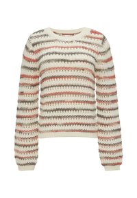QS GESTREIFTER AJOUR  - Trui - beige