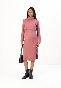 MAMALICIOUS MLSUNIVA JUNE MIDI DRESS  - Pulóverruha - mesa rose melange
