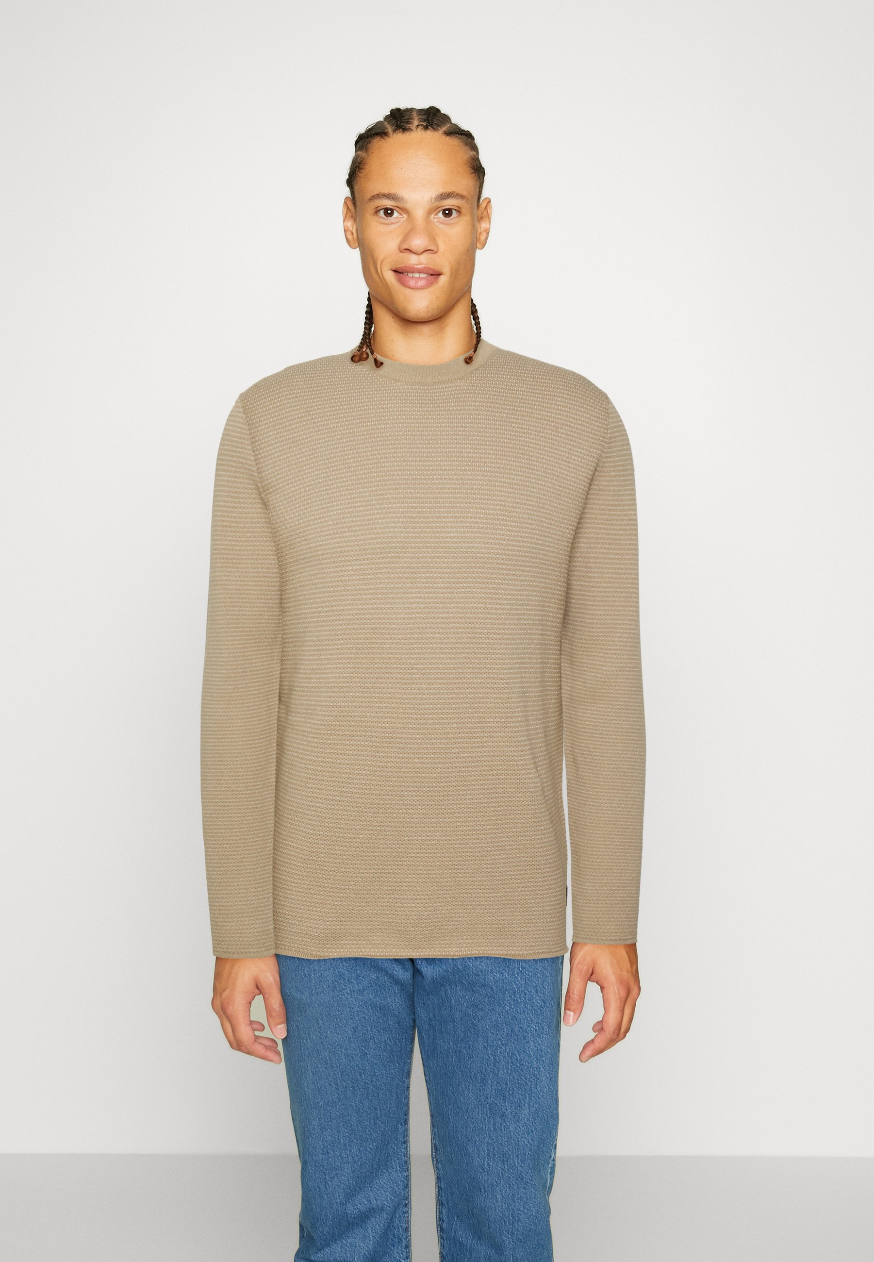 ONLY & SONS Herren Strickpullover – Aus Recycelter Baumwolle, Mit Rundhals & Brusttasche, Regular Fit