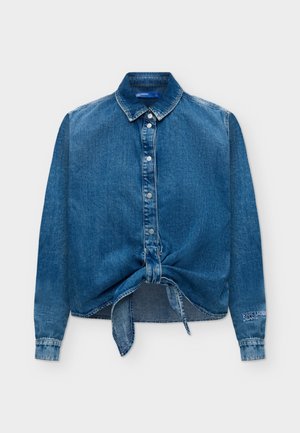 Karl Lagerfeld Jeans, DENIM WRAP BLOUSE - Skjorter - stone blue