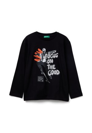 WITH PRINT - Langarmshirt - black