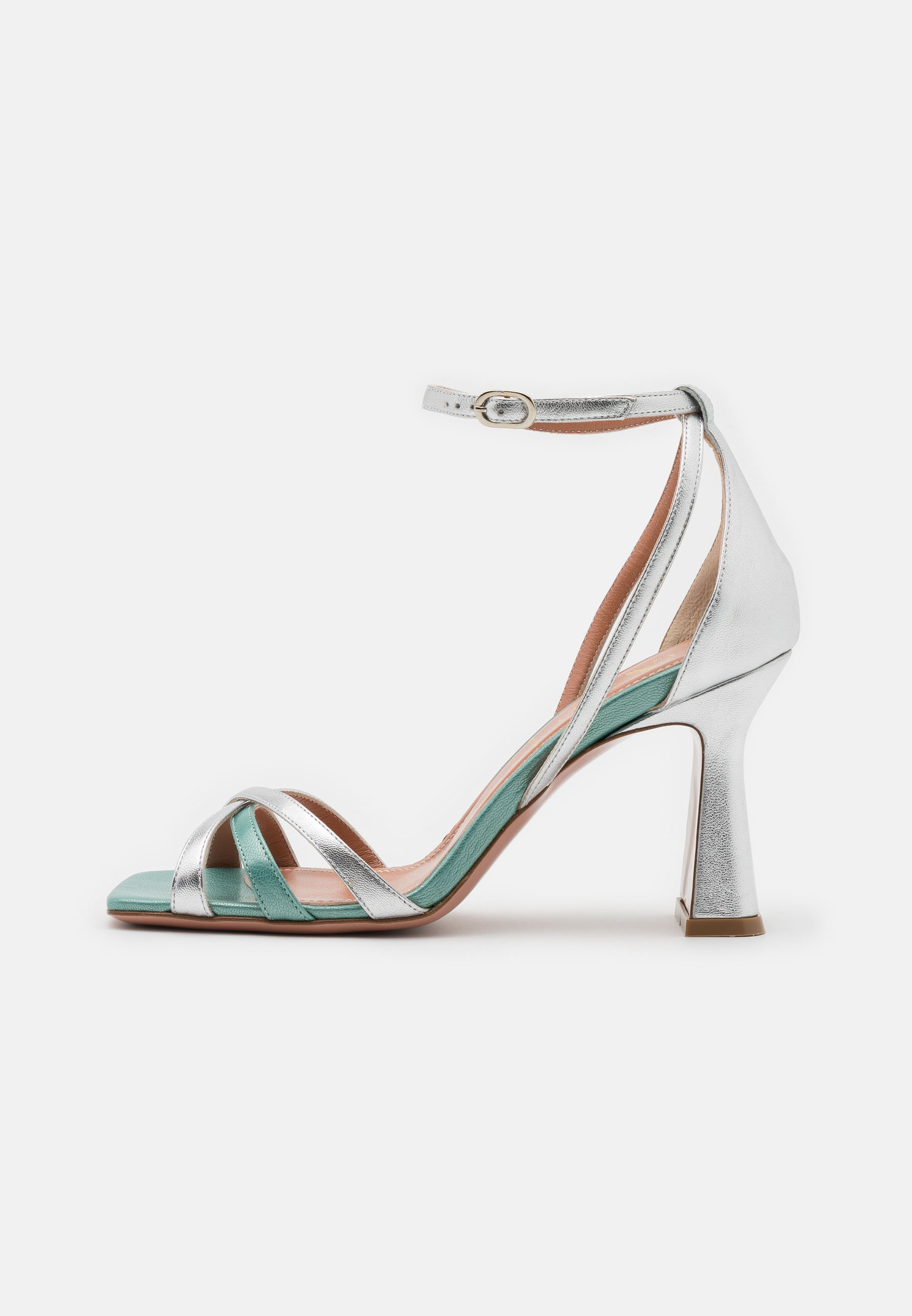 Oxitaly ALYSSA - Sandali con tacco - sirio aqua/silver/blu - Zalando.it