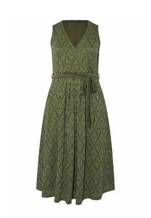 Evans, PLUS SIZE WRAP DRESSES - Hverdagskjole - khaki