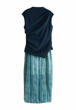 Next, TALL FIT - 2 IN 1 SHEER SKIRT MIDI DRESS . - Maxi dress - blue stripe