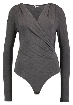 mbyM LIONE - Tops ar garām piedurknēm - dark grey melange