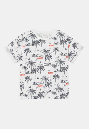 NKMVALTHER LOOSE - Print T-shirt - white alyssum