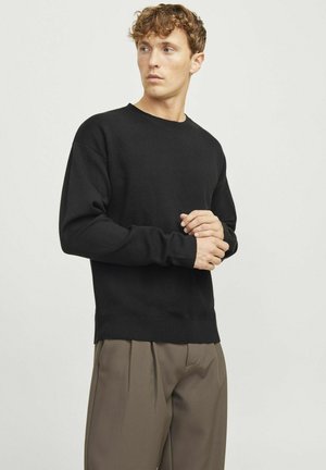 Jack & Jones PREMIUM MIT RUNDHALS - Džemperis - black onyx