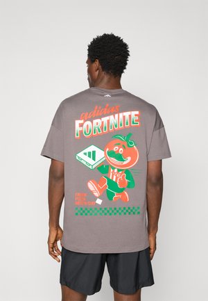 Print T-shirt - charcoal