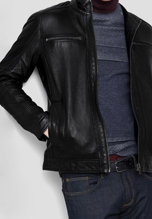 Leren jas - black