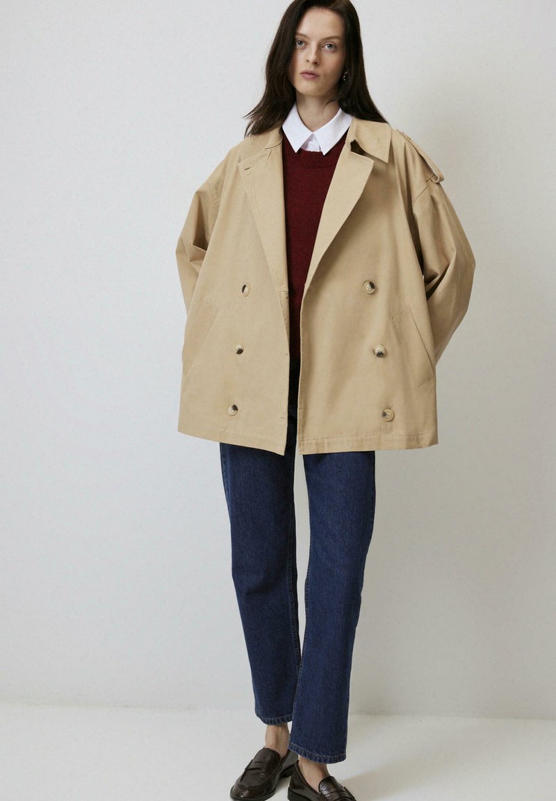 Touché Privé Trenchcoat graniet