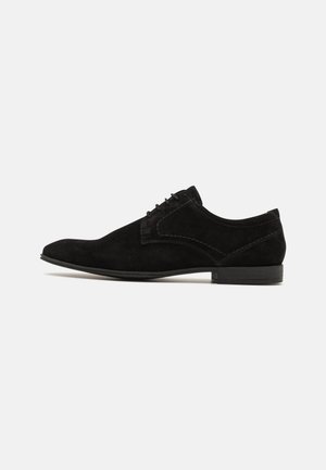 LEATHER - Pantofi eleganți cu șireturi - black