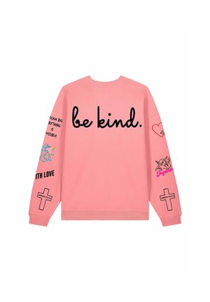 TATTOO BE KIND EMBROIDERY UNISEX - Felpa - pink