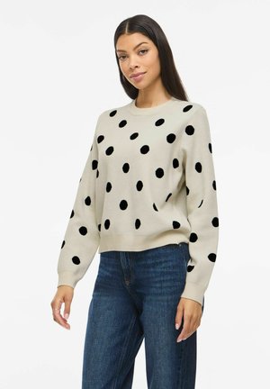 VIEDONA RUNDHALS - Jumper - super light natural melan