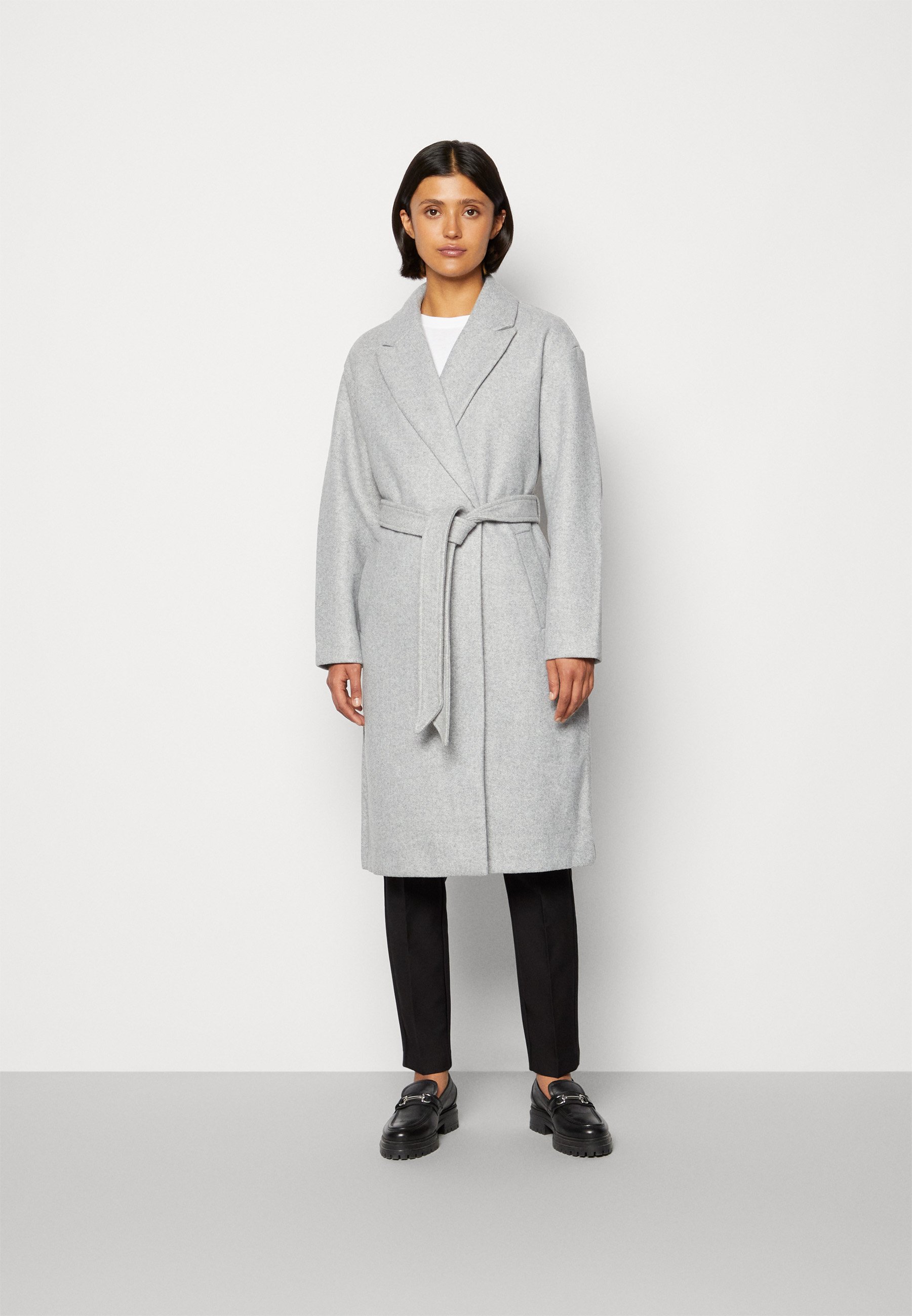 Vero Moda VMFORTUNE LONG GA NOOS - Mantel - light grey/lichtgrijs gemêleerd  - Zalando.nl