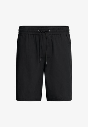 Sorte løbe shorts lavet af letvægtsstof, med elastisk talje og to sidelommer til praktisk brug.
