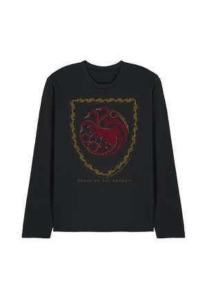 Cotton Soul, HOUSE OF THE DRAGON DRAGON SHIELD VINTAGE DARK - Long sleeved top - black