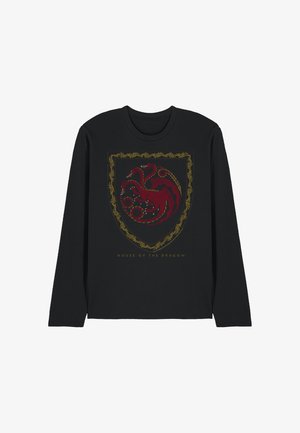 Cotton Soul, HOUSE OF THE DRAGON DRAGON SHIELD VINTAGE DARK - Long sleeved top - black