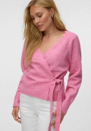 Vero Moda CARDIGAN VMISABELLA KNIT CARDIGAN - Strickjacke - pink cosmos