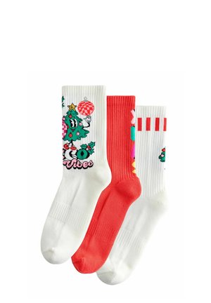 CUSHION ANKLE 3 PACK WITH ARCH SUPPORT - Socks - bright christmas disco