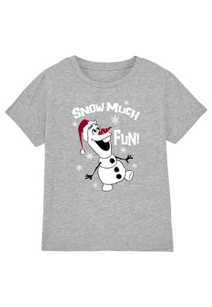 FROZEN OLAF SNOW MUCH FUN UNISEX - T-Shirt print - mottled light grey