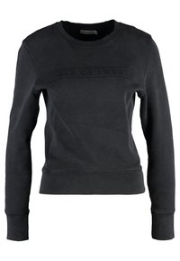 Felpa nera con polsini e orlo a costine, con logo "TIGER OF SWEDEN" in rilievo sulla parte anteriore. Realizzata in tessuto morbido, con scollo a girocollo.