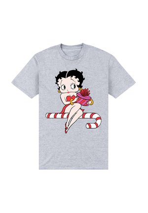 BETTY BOOP CHRISTMAS CANDY CANE SEAT - T-shirts print - heather grey