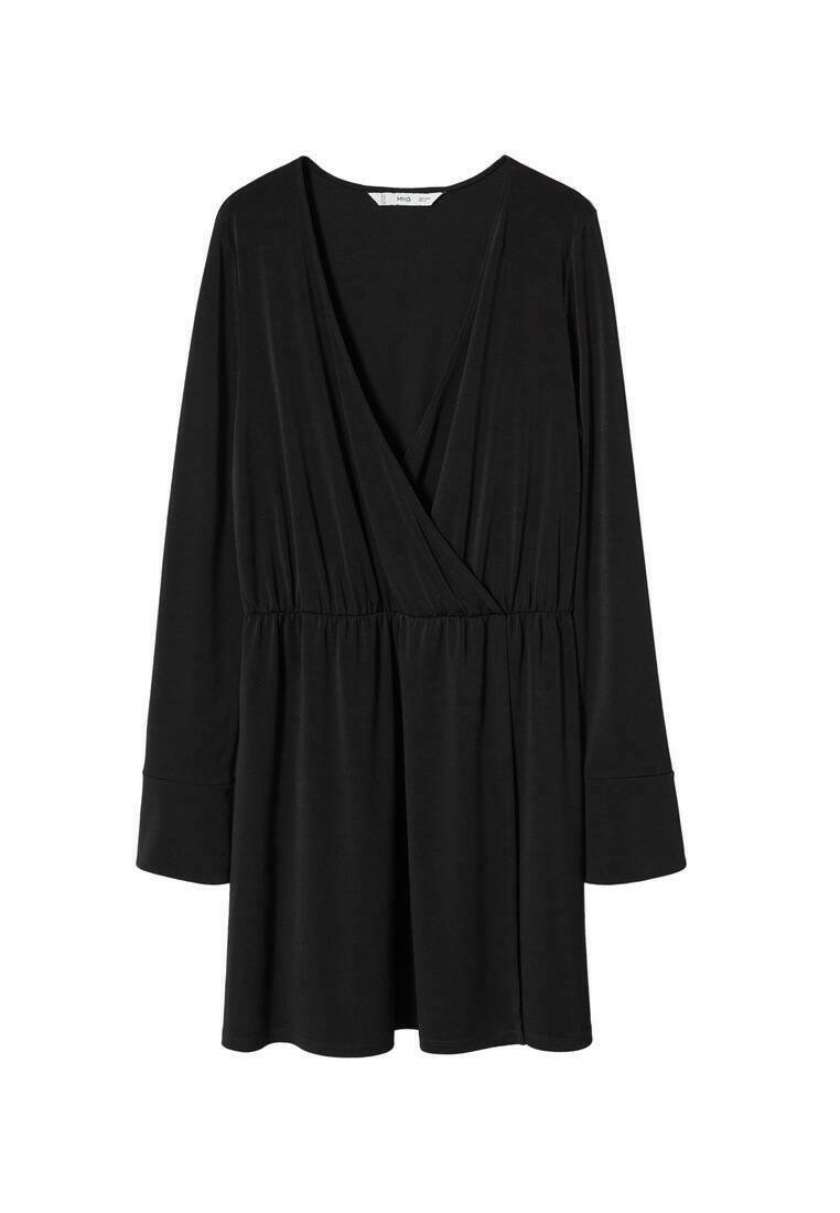 Mango Jerseyjurk zwart Mango Jerseyjurk zwart
