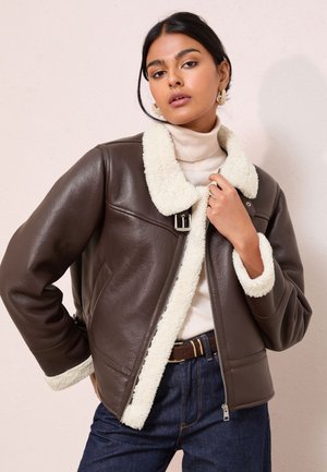 Friends Like These REGULAR FIT - AVIATOR  - Jakna od umjetne kože - brown