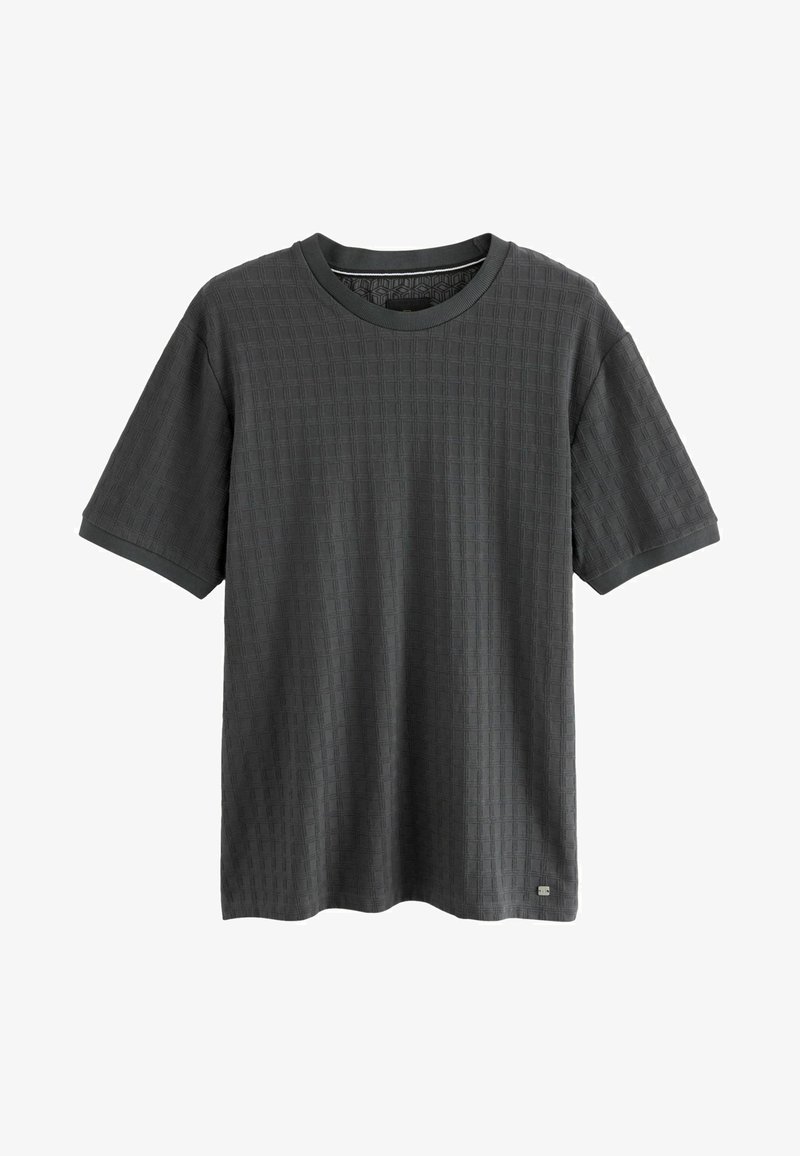 Next TEXTURE REGULAR FIT - Nyomott mintás póló - charcoal grey