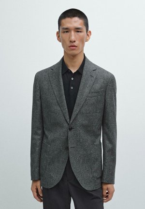 TEXTURED CHECK - Sakko - grey