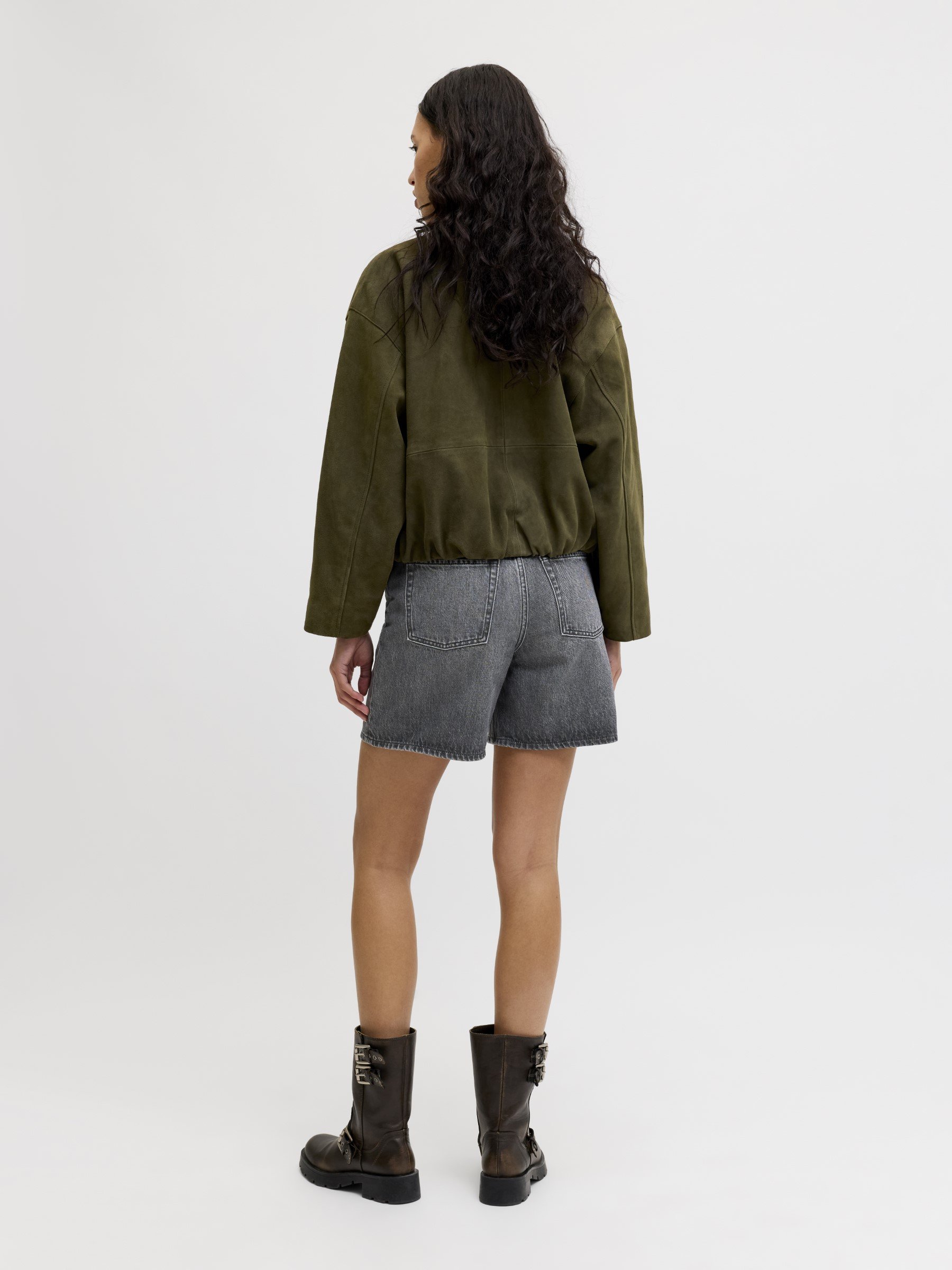 JJXX JXSEVILLE - Denim shorts - dark grey/grey denim - Zalando.ie
