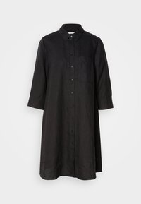 SHIRT DRESS A SHAPED 3/4 SLEEVE  SHORT LENGTH  BREAST POCKET - Skjortekjole - black